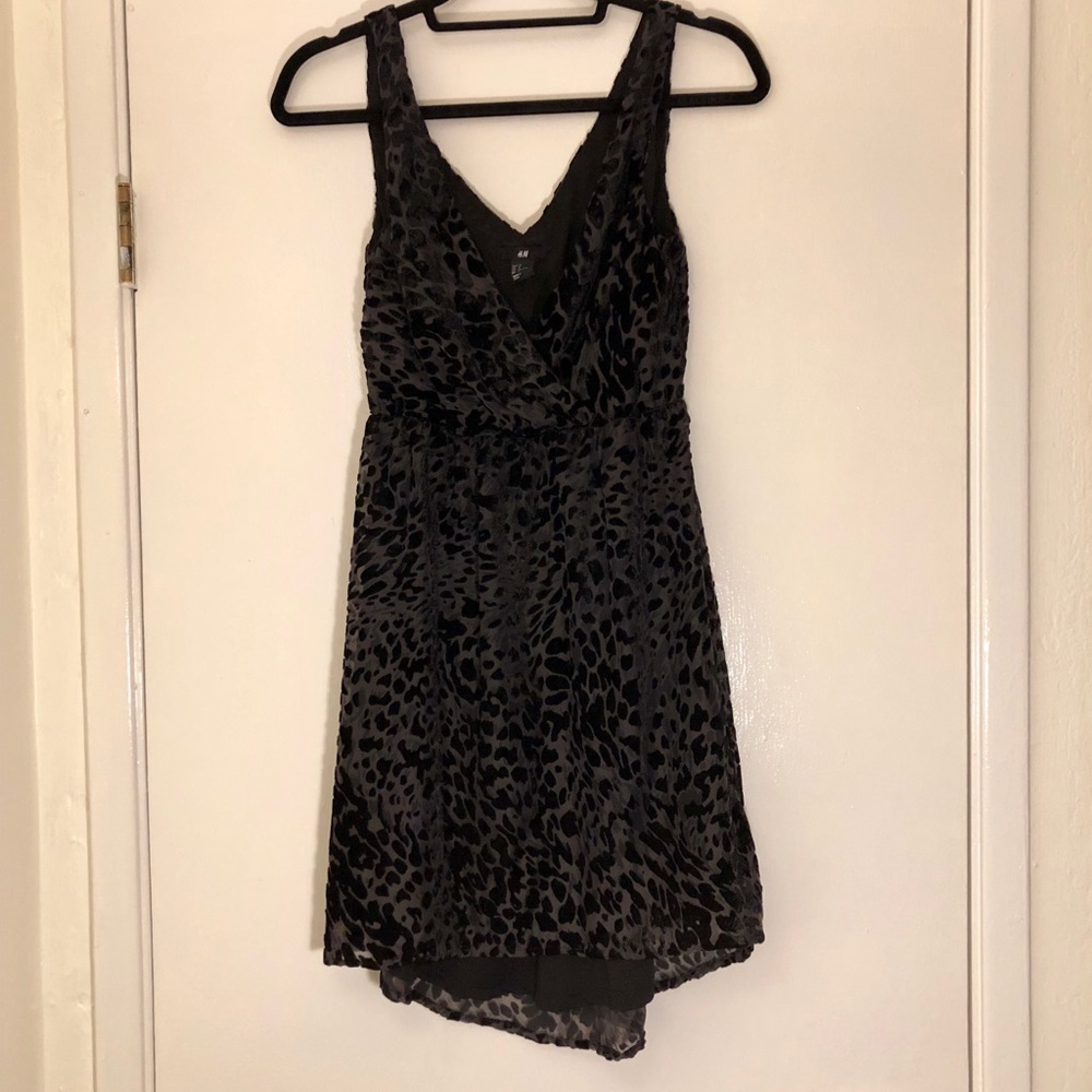 H&M sexy velvet/sheer black dress. Size 4.